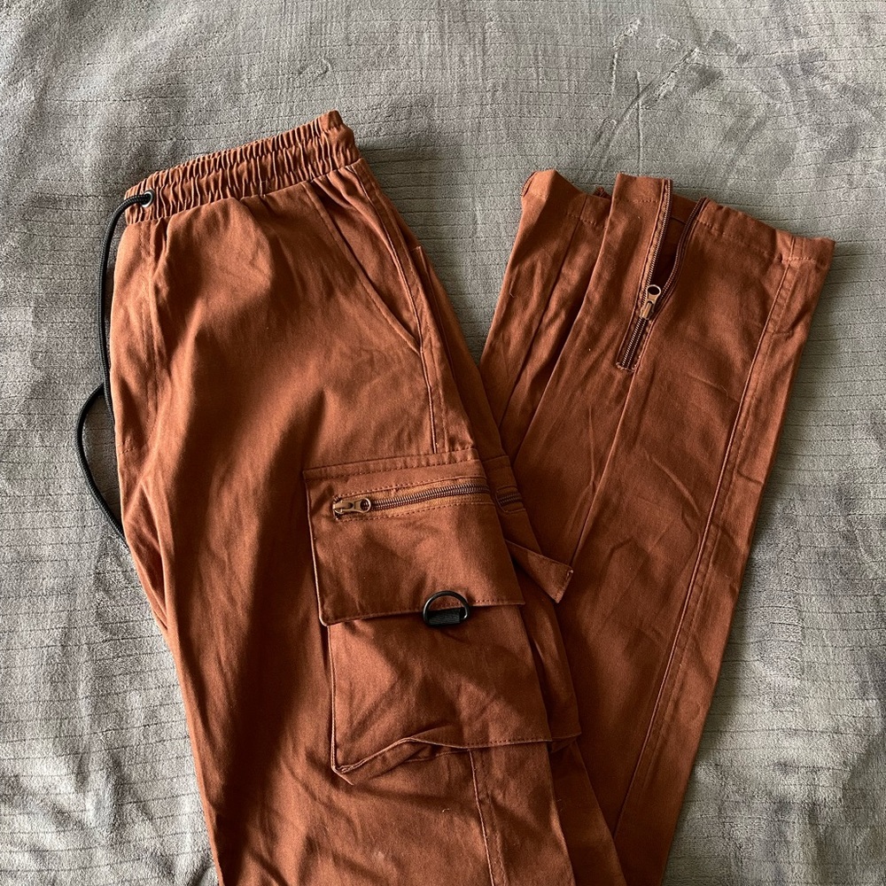 Men's Brown/Orange Cargo Pants